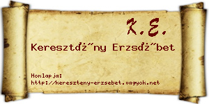Keresztény Erzsébet névjegykártya