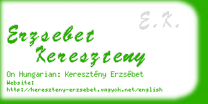 erzsebet kereszteny business card