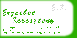 erzsebet kereszteny business card